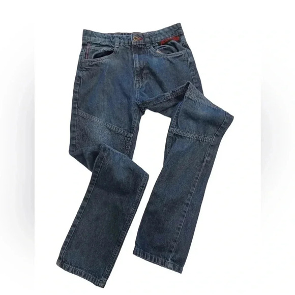 Survival Gear Moto Blue  Straight Leg Jeans Size 14 - Picture 1 of 10